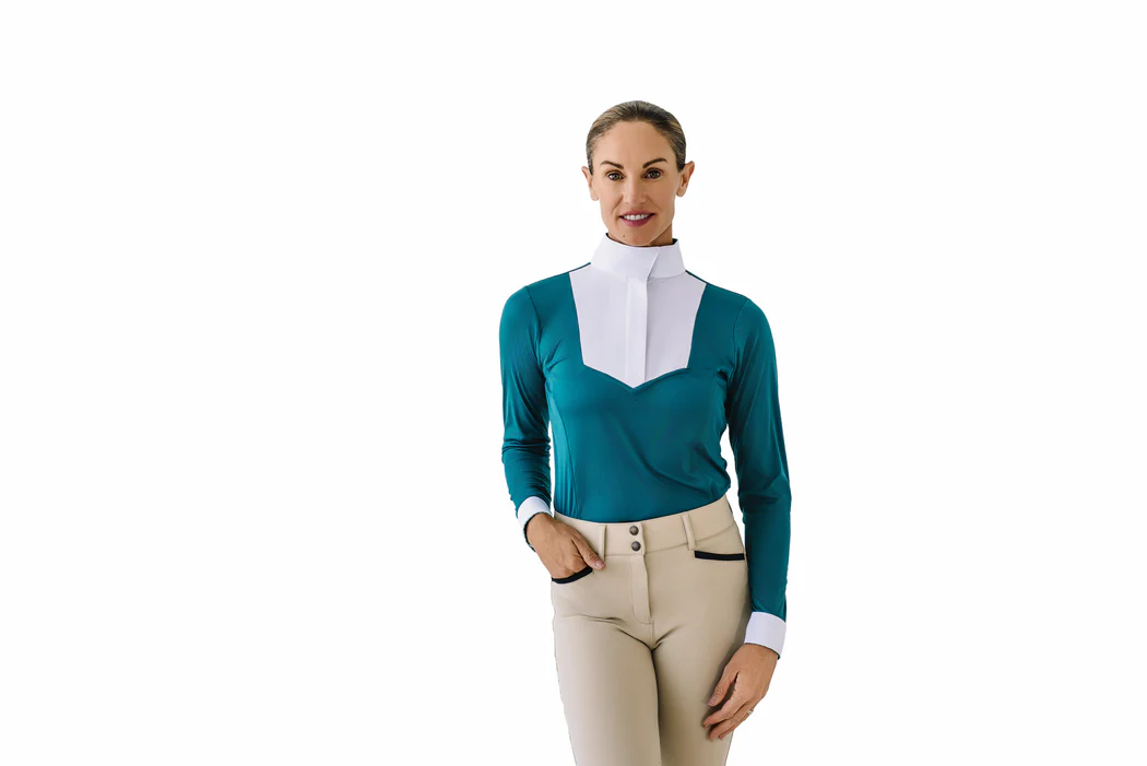 Bib Front Show Shirt - Deep Teal - Image 3