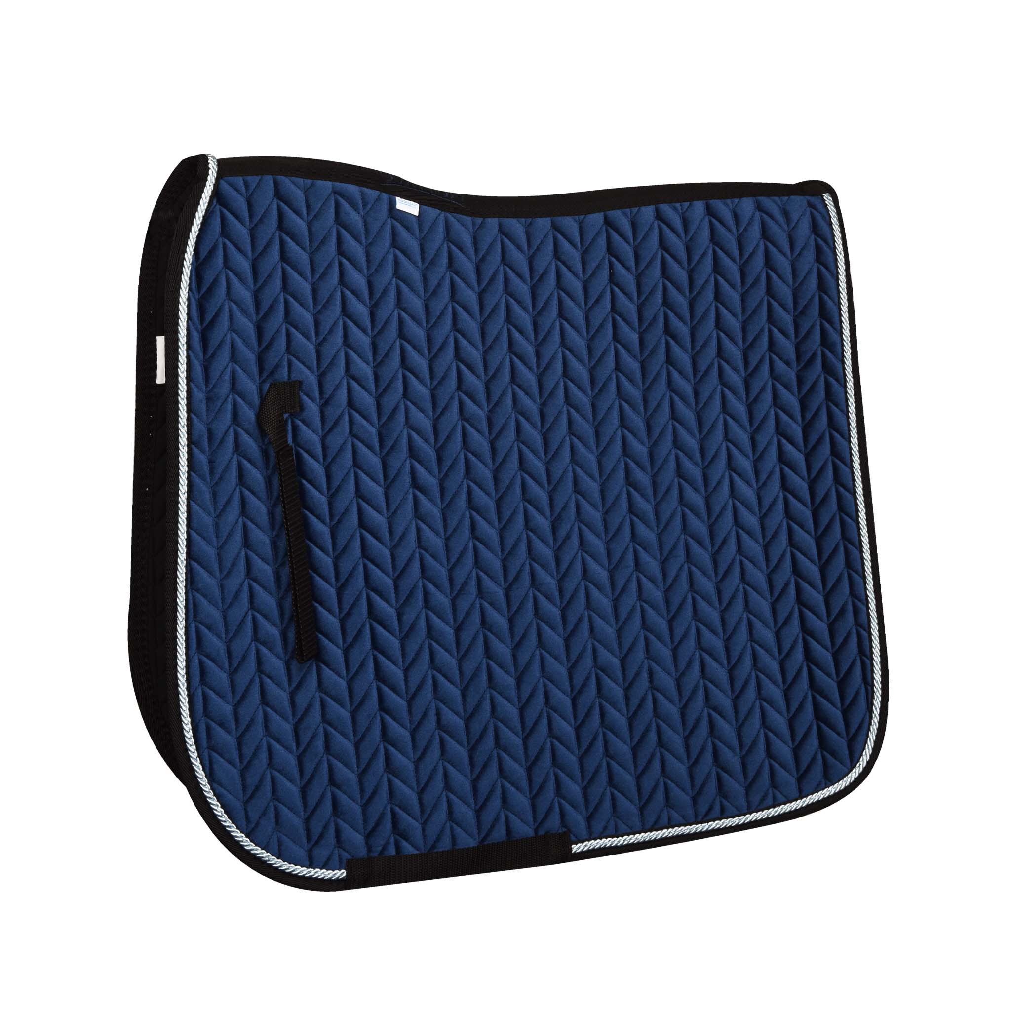 Elegance Velvet Dressage Saddle Pad - Burgundy/Gold/Black - Image 4
