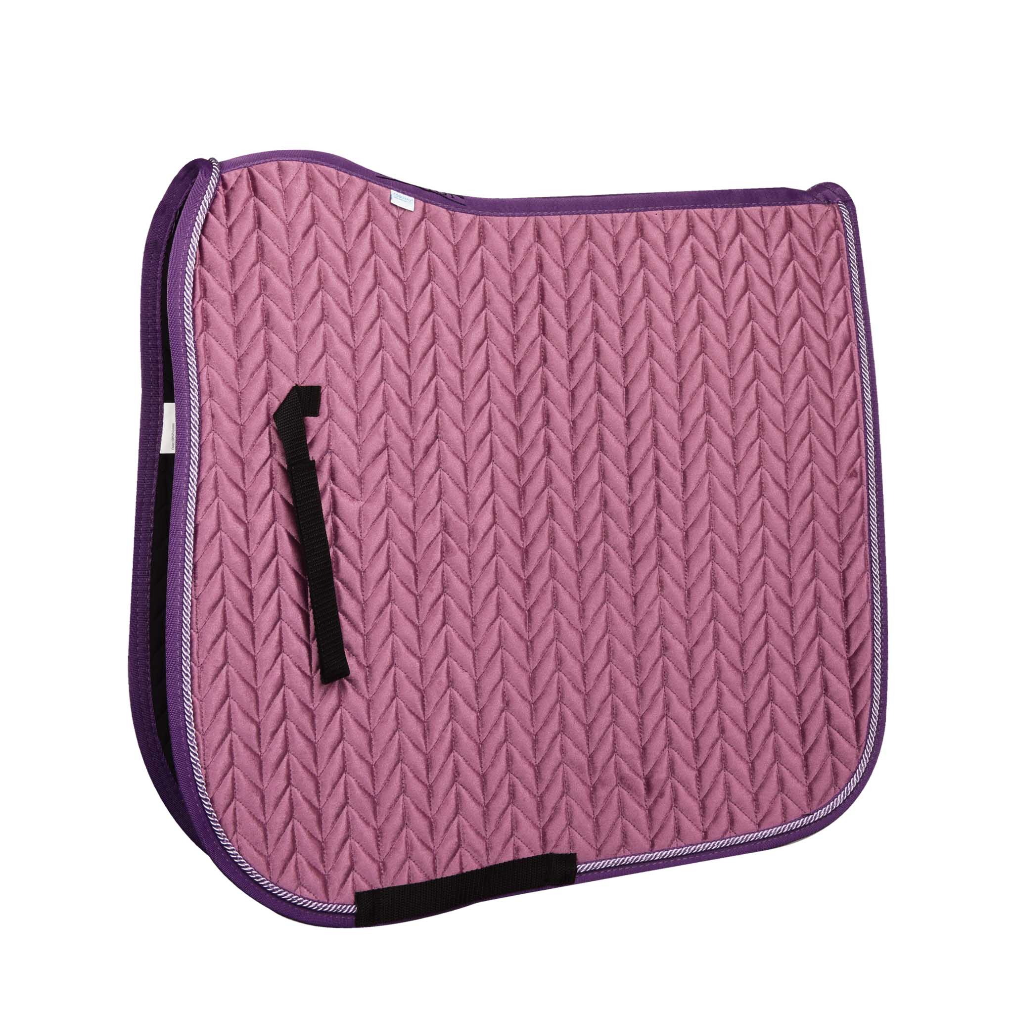 Elegance Velvet Dressage Saddle Pad - Burgundy/Gold/Black - Image 5