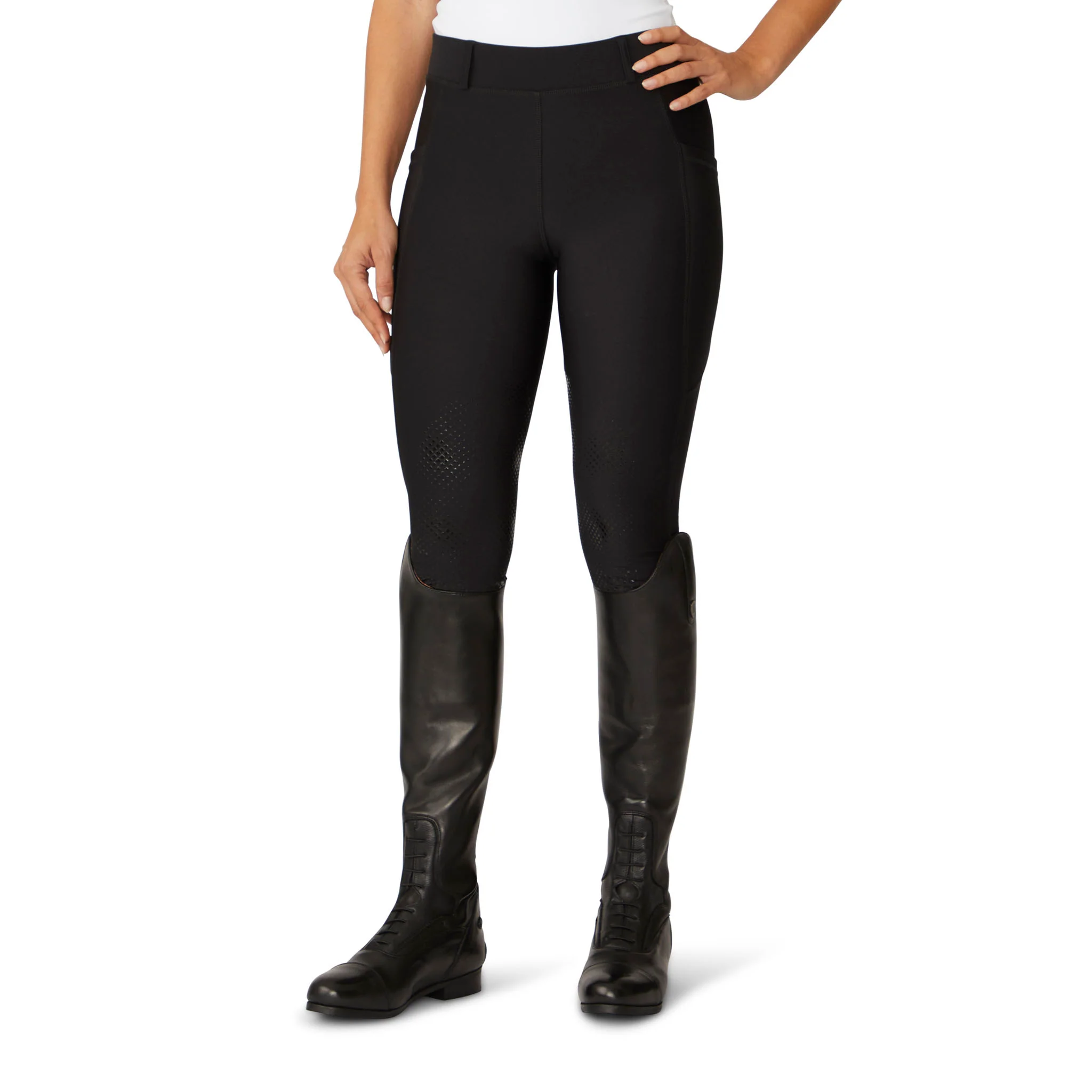 Women's Equinox Knee Patch Breech - Black - Image 4