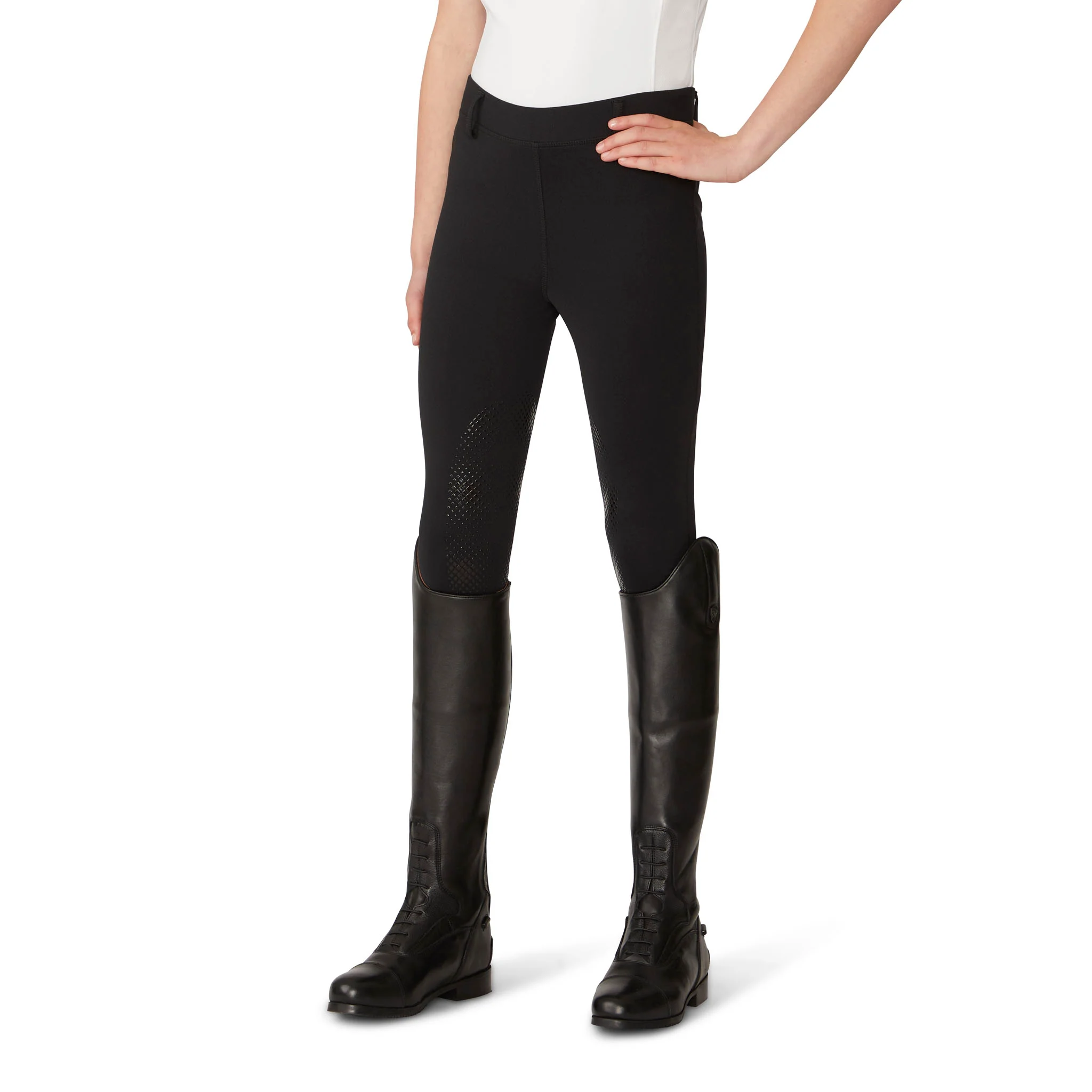 Girls' Equinox Silicone Knee Patch Winter Breech - Black - Image 4