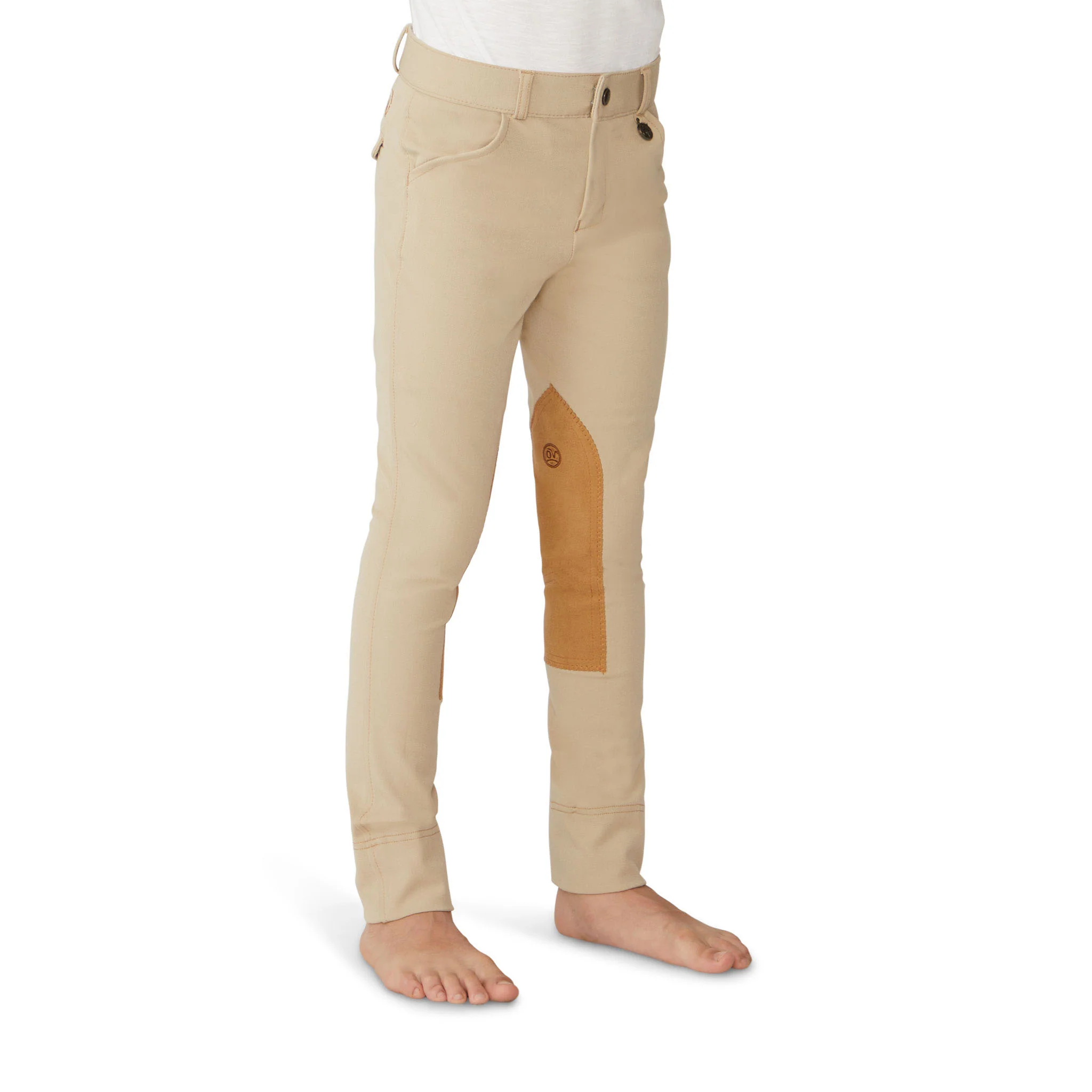 Boys' EuroWeave DX Suede Knee Patch Jod - Classic Show Tan - Image 3