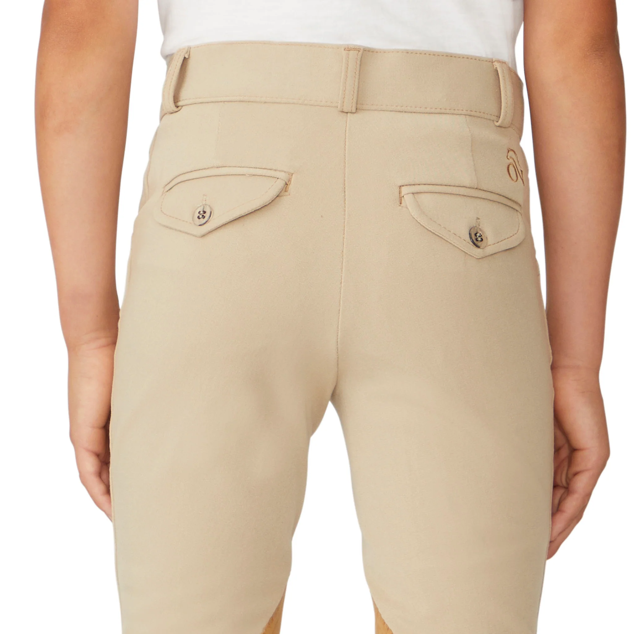 Boys' EuroWeave DX Suede Knee Patch Jod - Classic Show Tan - Image 5