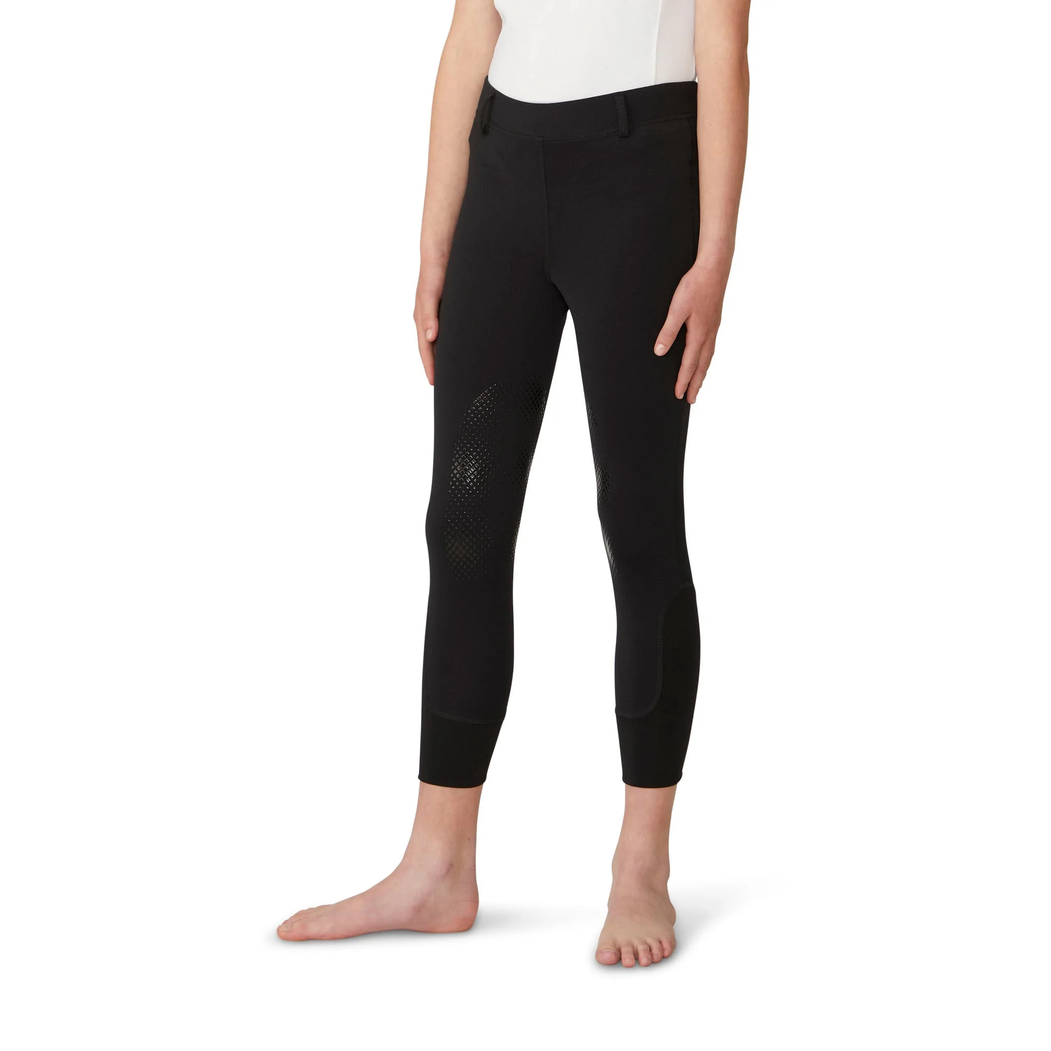 Girls' Equinox Silicone Knee Patch Winter Breech - Neutral Beige - Image 11