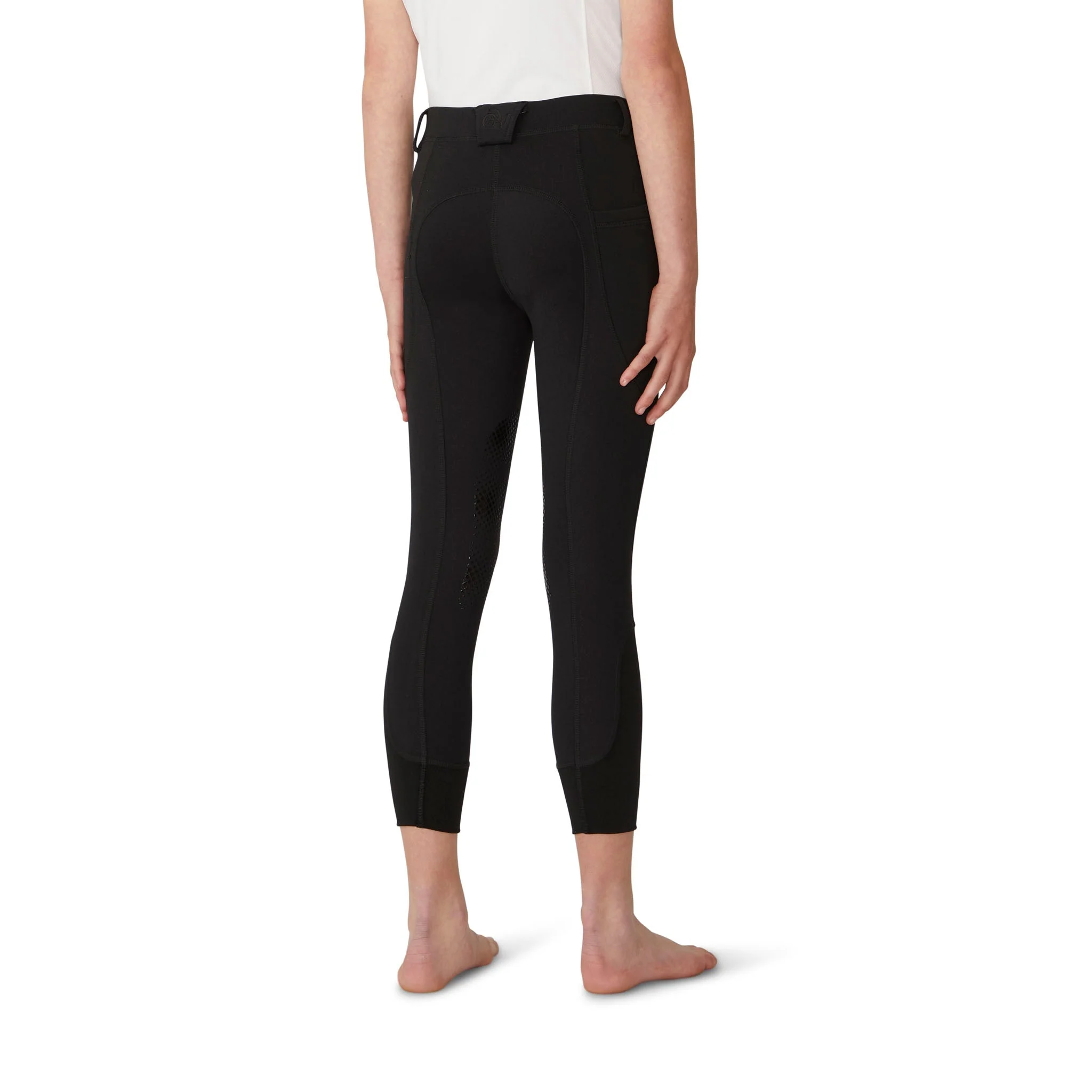 Girls' Equinox Silicone Knee Patch Winter Breech - Neutral Beige - Image 12