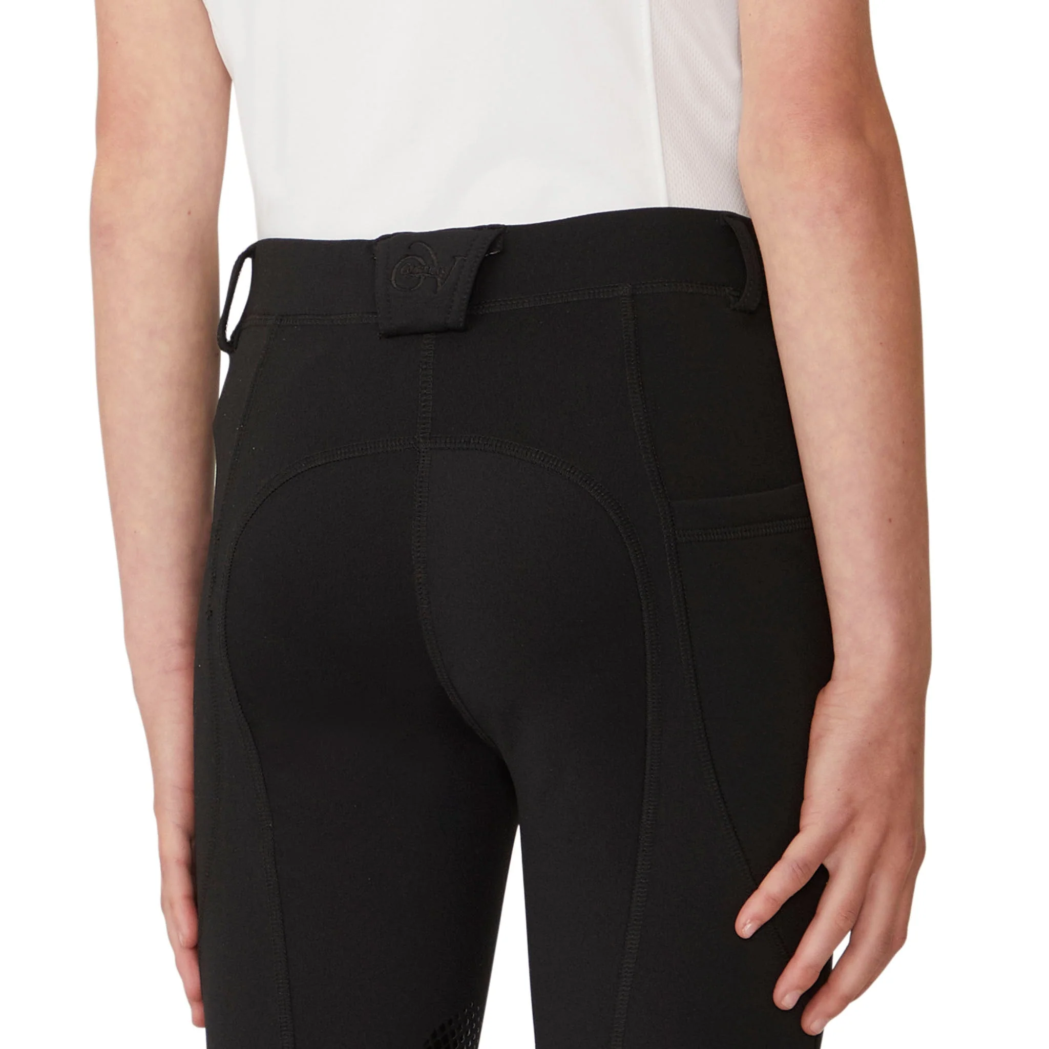 Girls' Equinox Silicone Knee Patch Winter Breech - Neutral Beige - Image 15