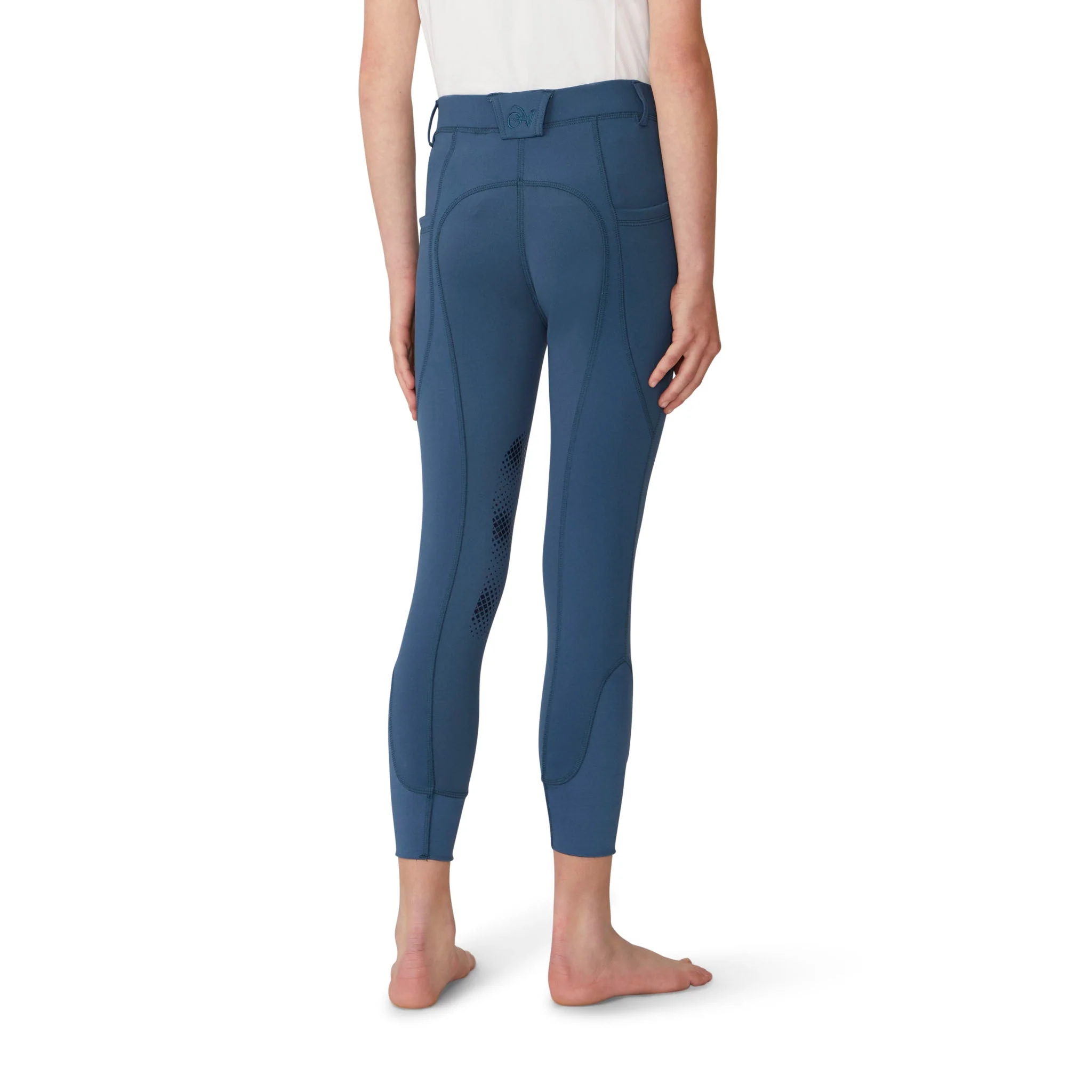 Girls' Equinox Silicone Knee Patch Winter Breech - Neutral Beige - Image 7