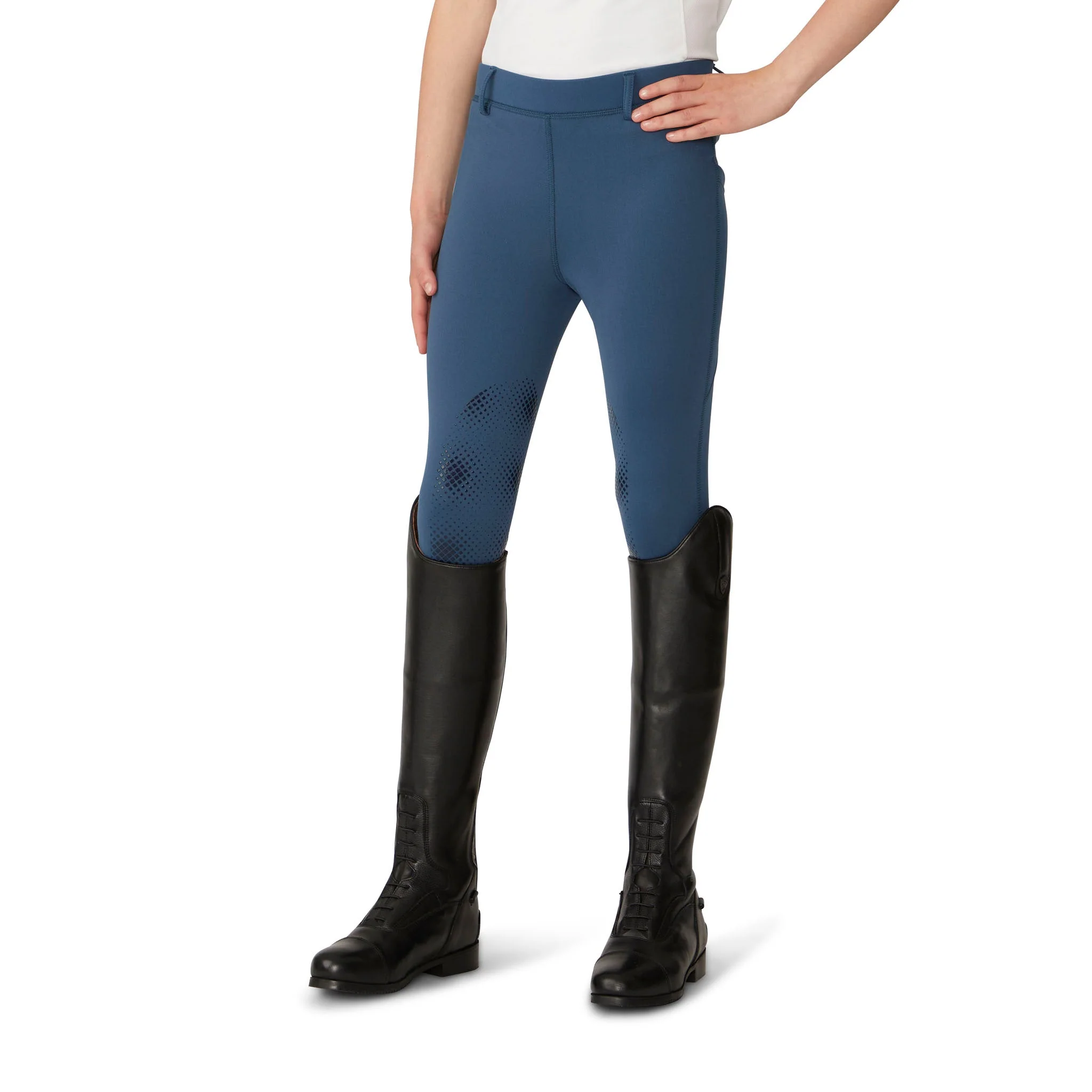Girls' Equinox Silicone Knee Patch Winter Breech - Neutral Beige - Image 9