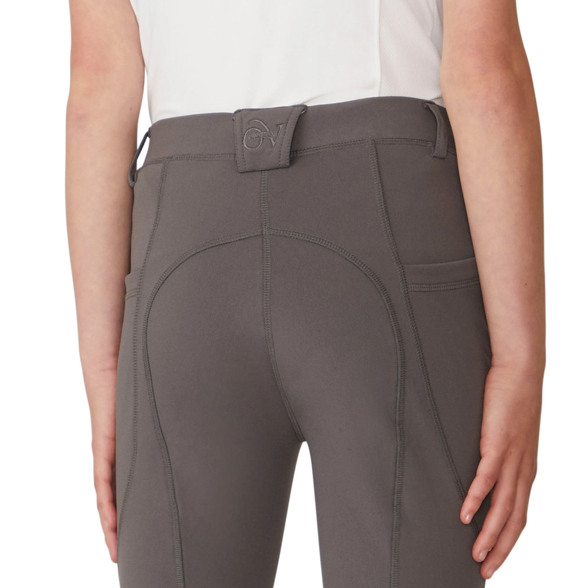 Girls' Equinox Silicone Knee Patch Winter Breech - Steel Grey - Image 5