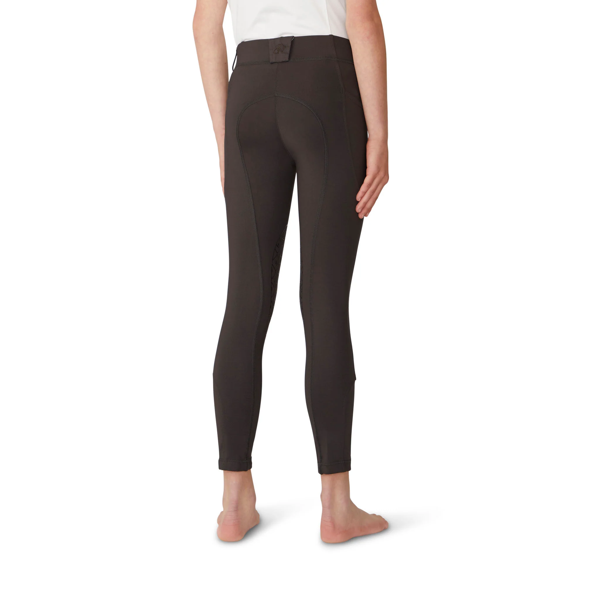 Kids' Aerowick Pull On Silicone Knee Patch Breech - Charcoal - Image 4