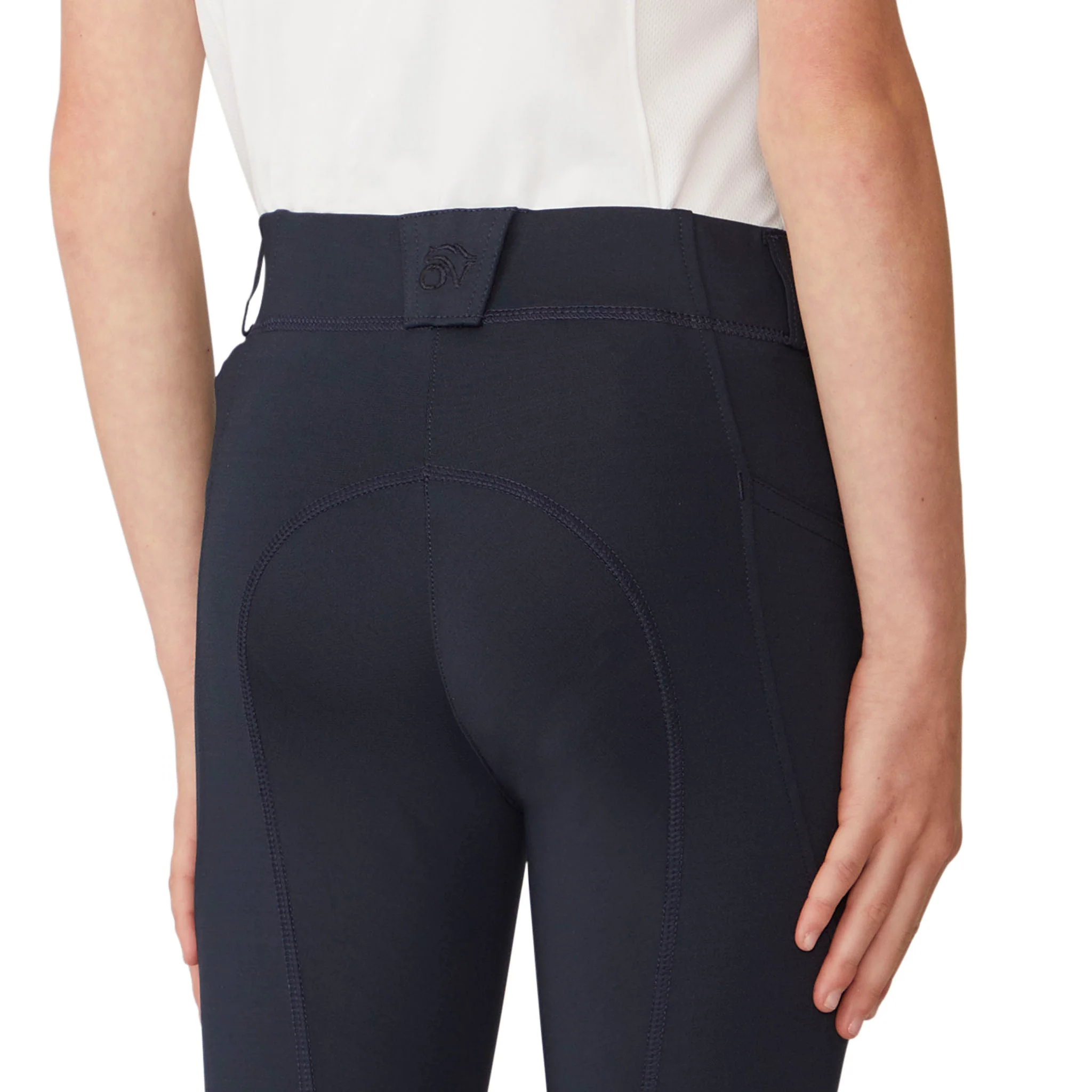 Kids' Aerowick Pull On Silicone Knee Patch Breech - Navy - Image 5