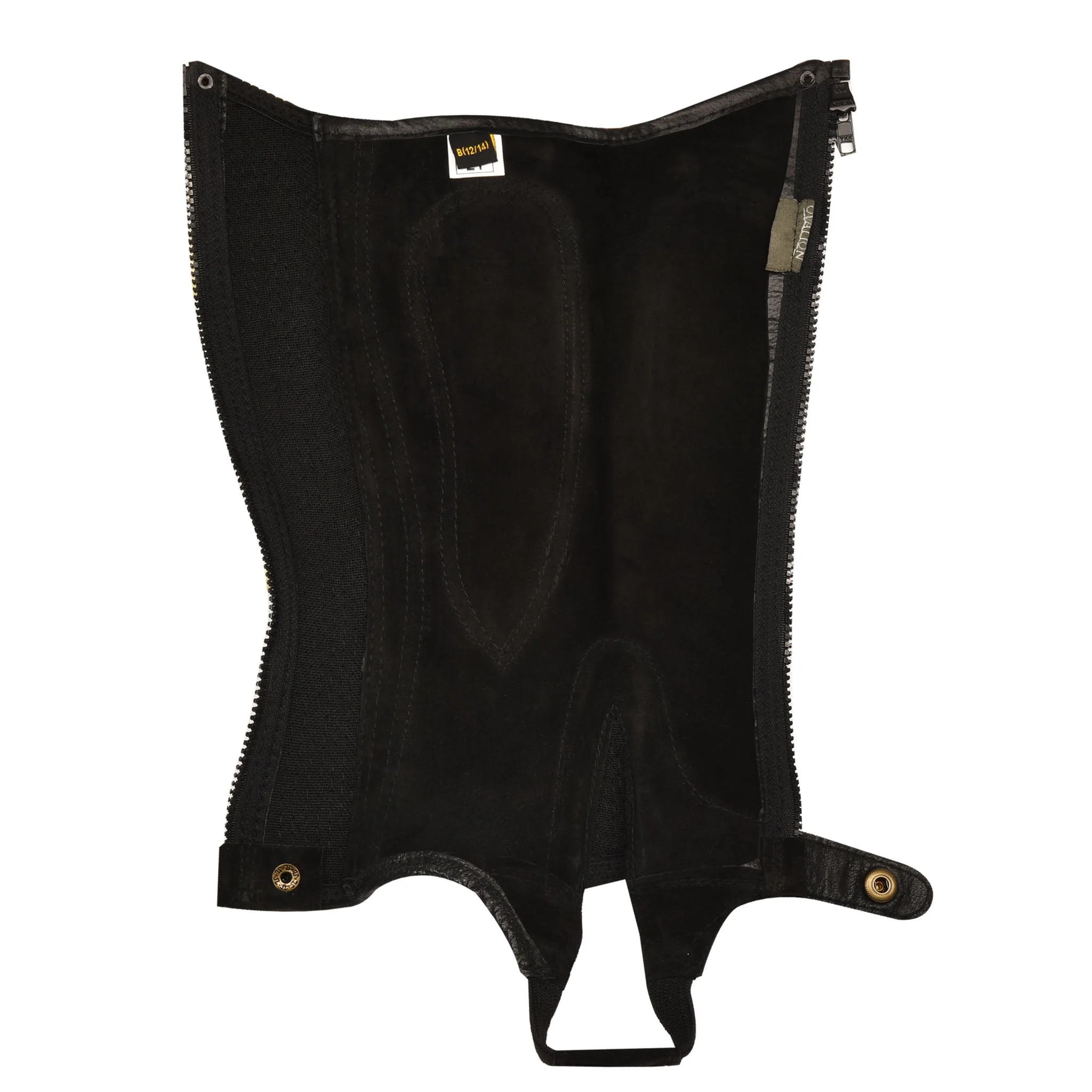 Kids' Pro Suede Ribbed Half Chap - Black - Image 3