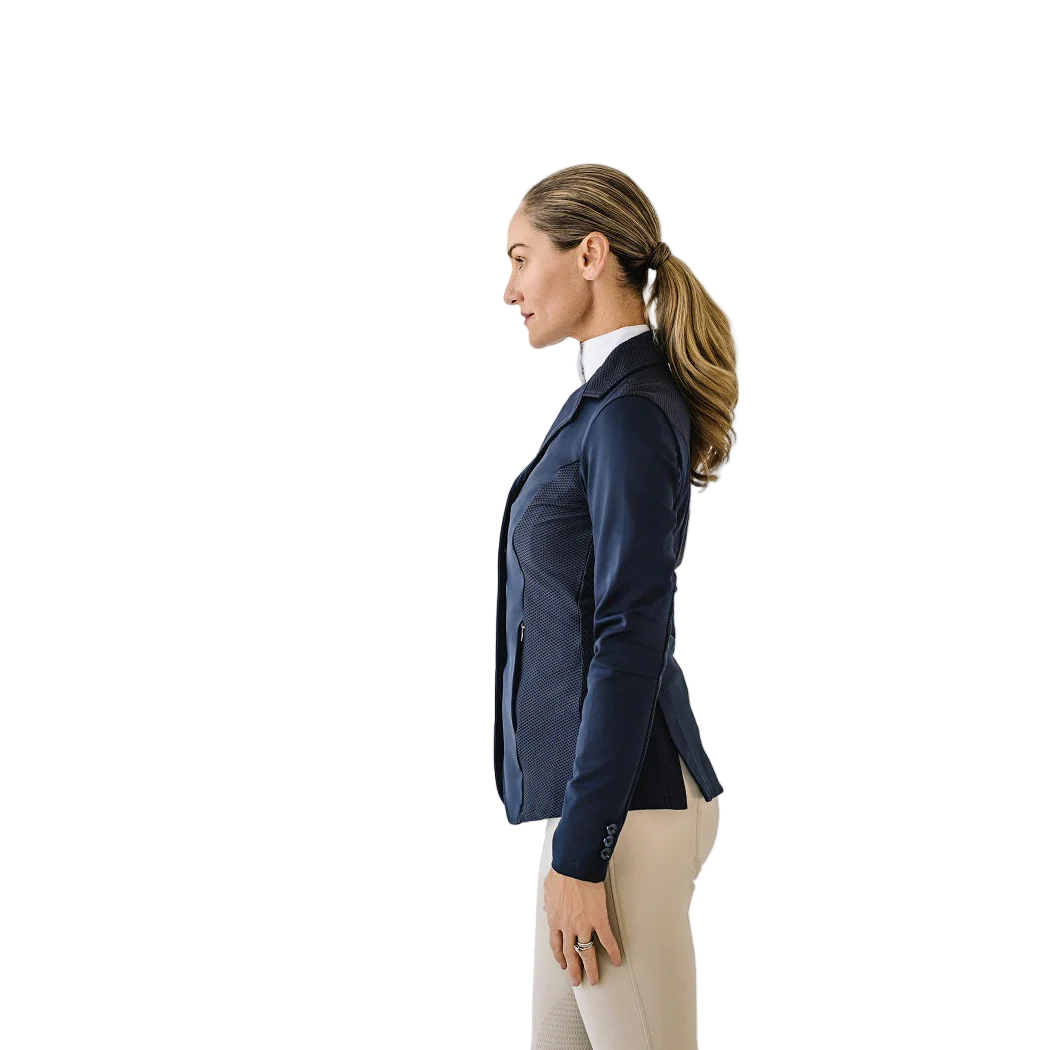 Mesh Hybrid Show Coat - Black - Image 2