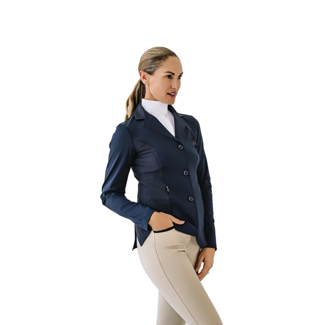 Mesh Hybrid Show Coat - Black - Image 4