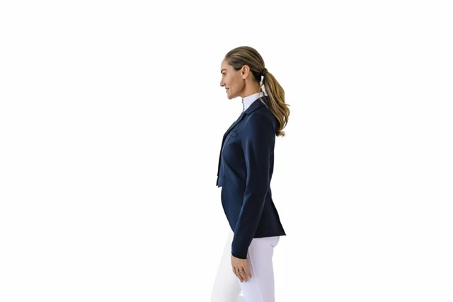 Ladies Shine Dressage Show Coat - Black - Image 5