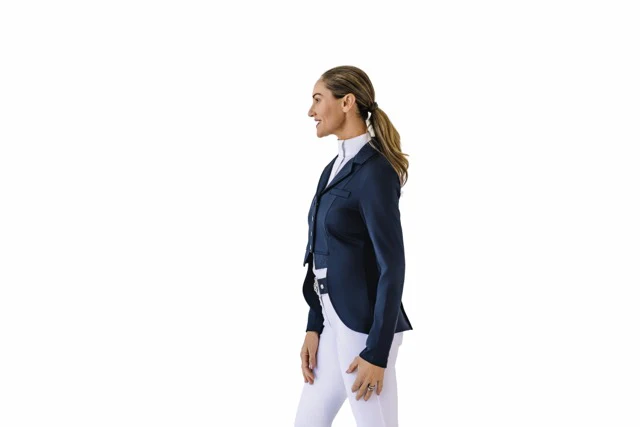 Ladies Shine Dressage Show Coat - Black - Image 6