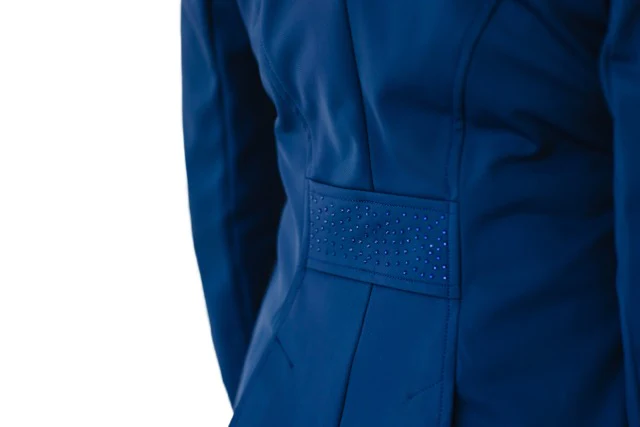 Ladies Shine Dressage Show Coat - Navy - Image 6