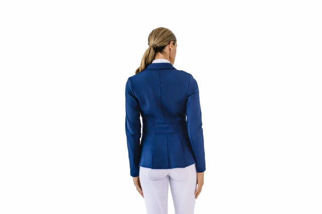 Ladies Shine Dressage Show Coat - Navy - Image 7