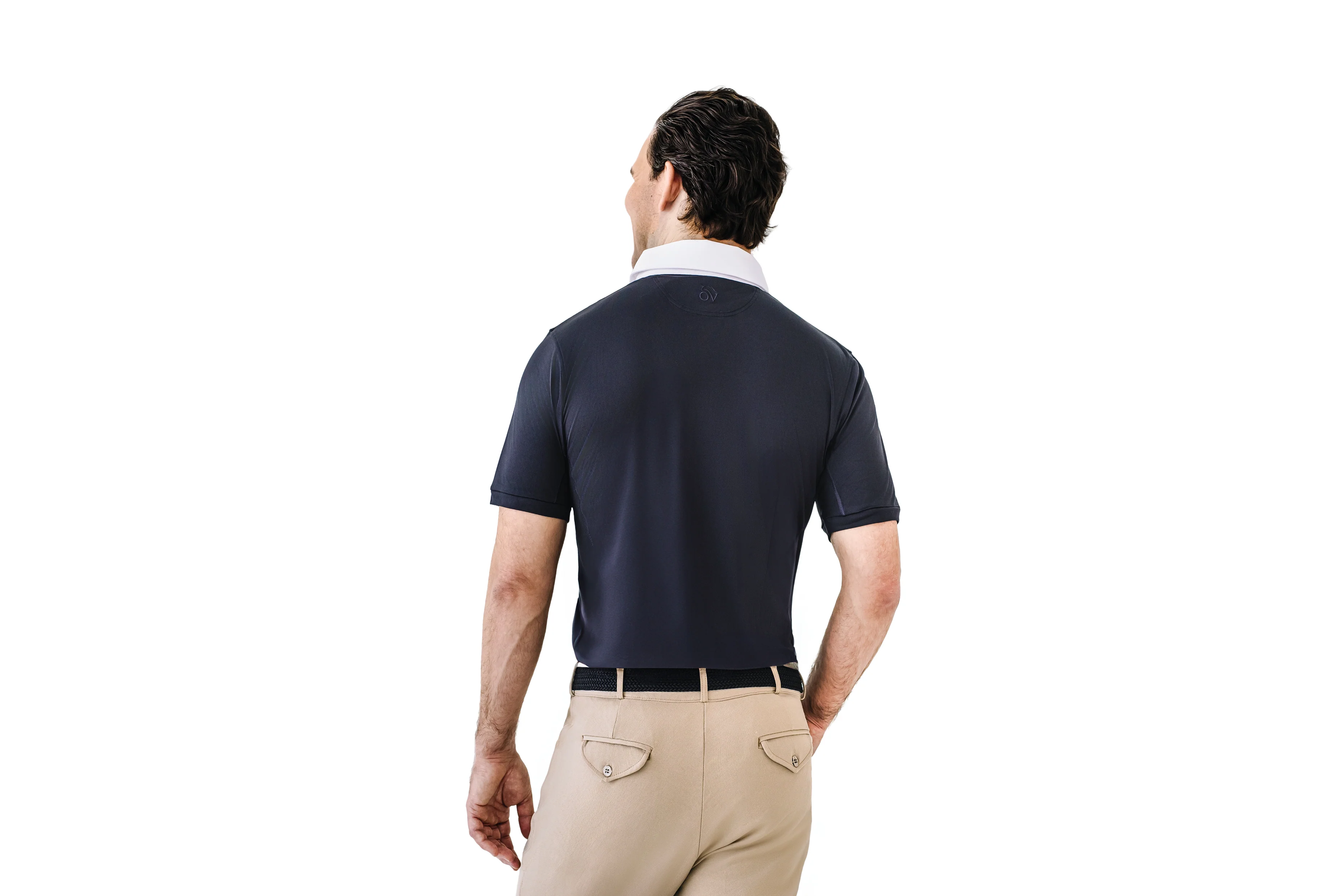 Men's Classic Short Sleeve Polo Show Shirt - Navy - Image 4