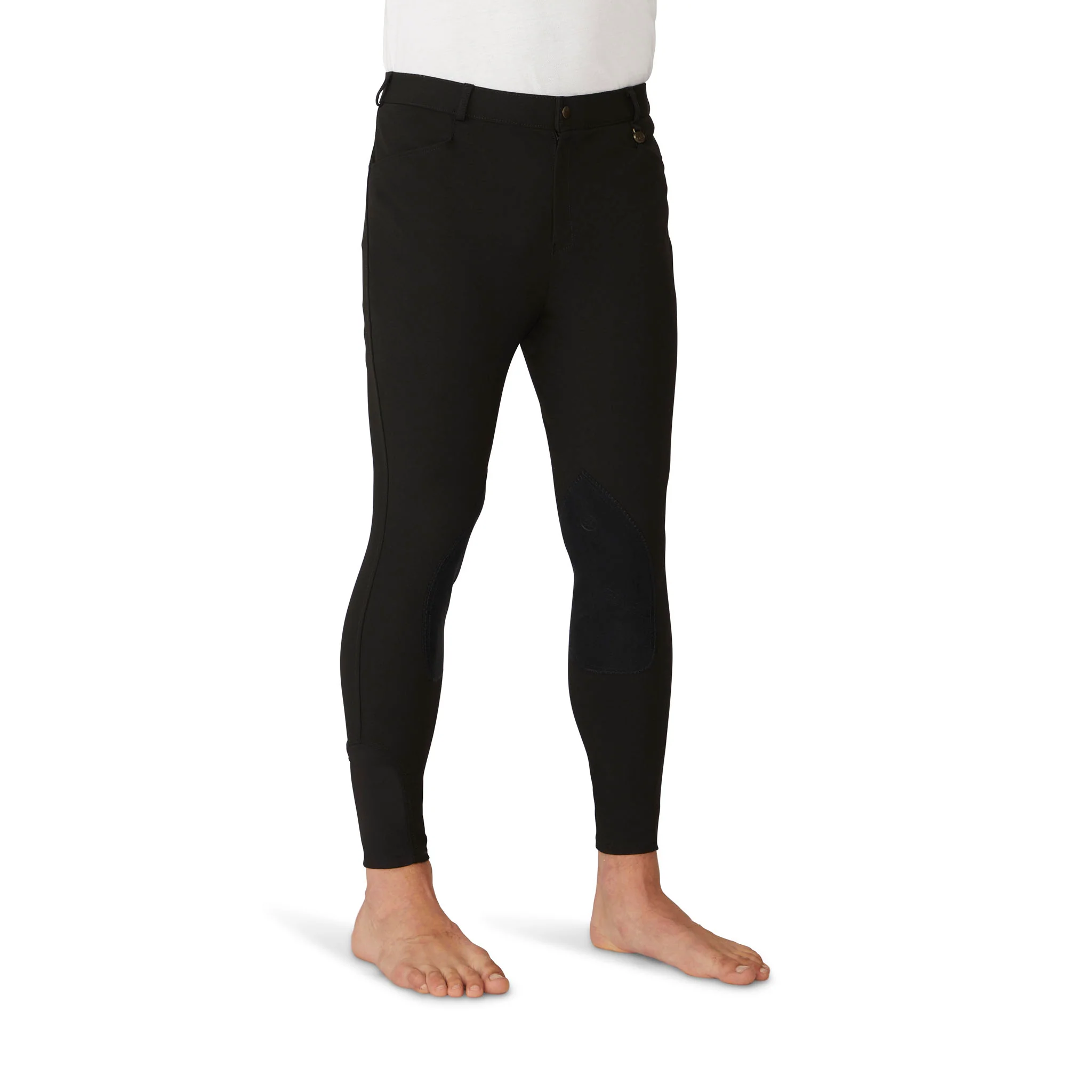 Men's EuroWeave DX Suede Knee Patch Breech - Black - Image 3