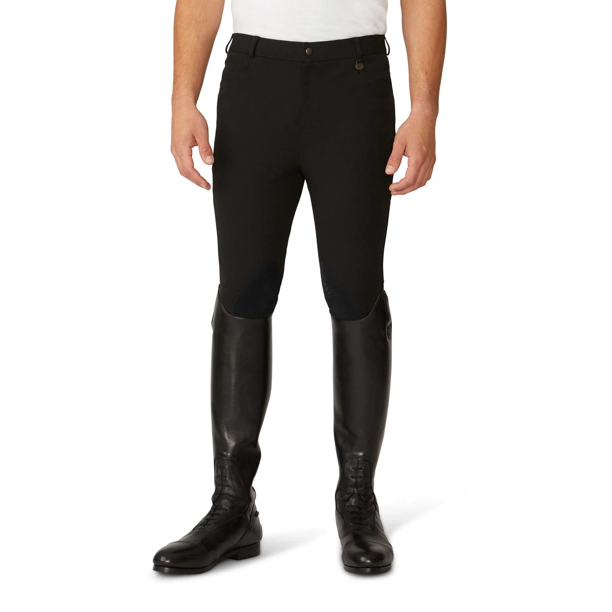 Men's EuroWeave DX Suede Knee Patch Breech - Black - Image 4