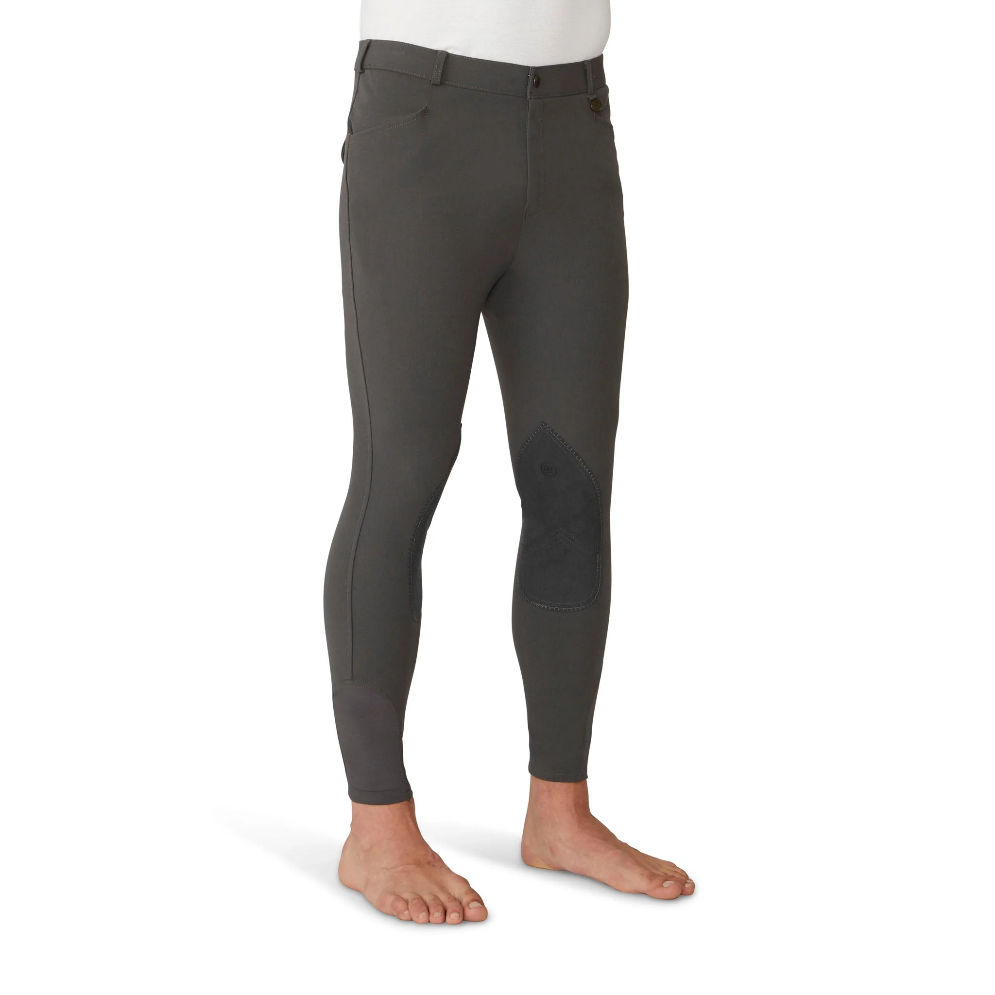 Men's EuroWeave DX Suede Knee Patch Breech - Charcoal - Image 3