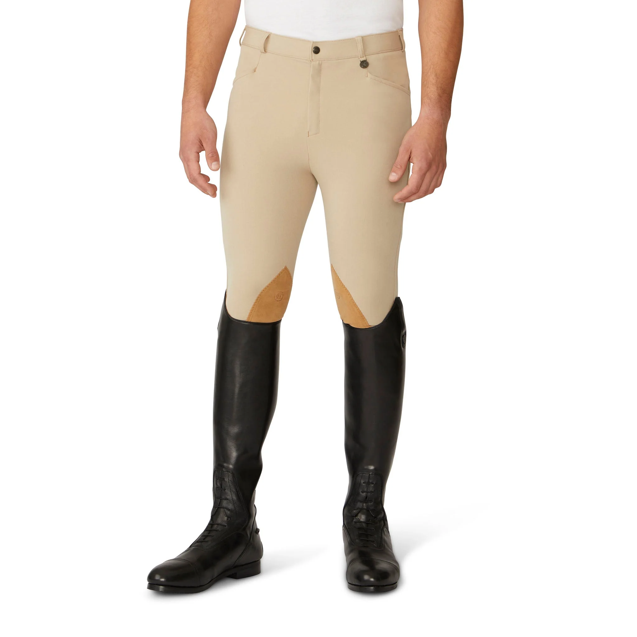 Men's EuroWeave DX Suede Knee Patch Breech - Classic Show Tan - Image 4