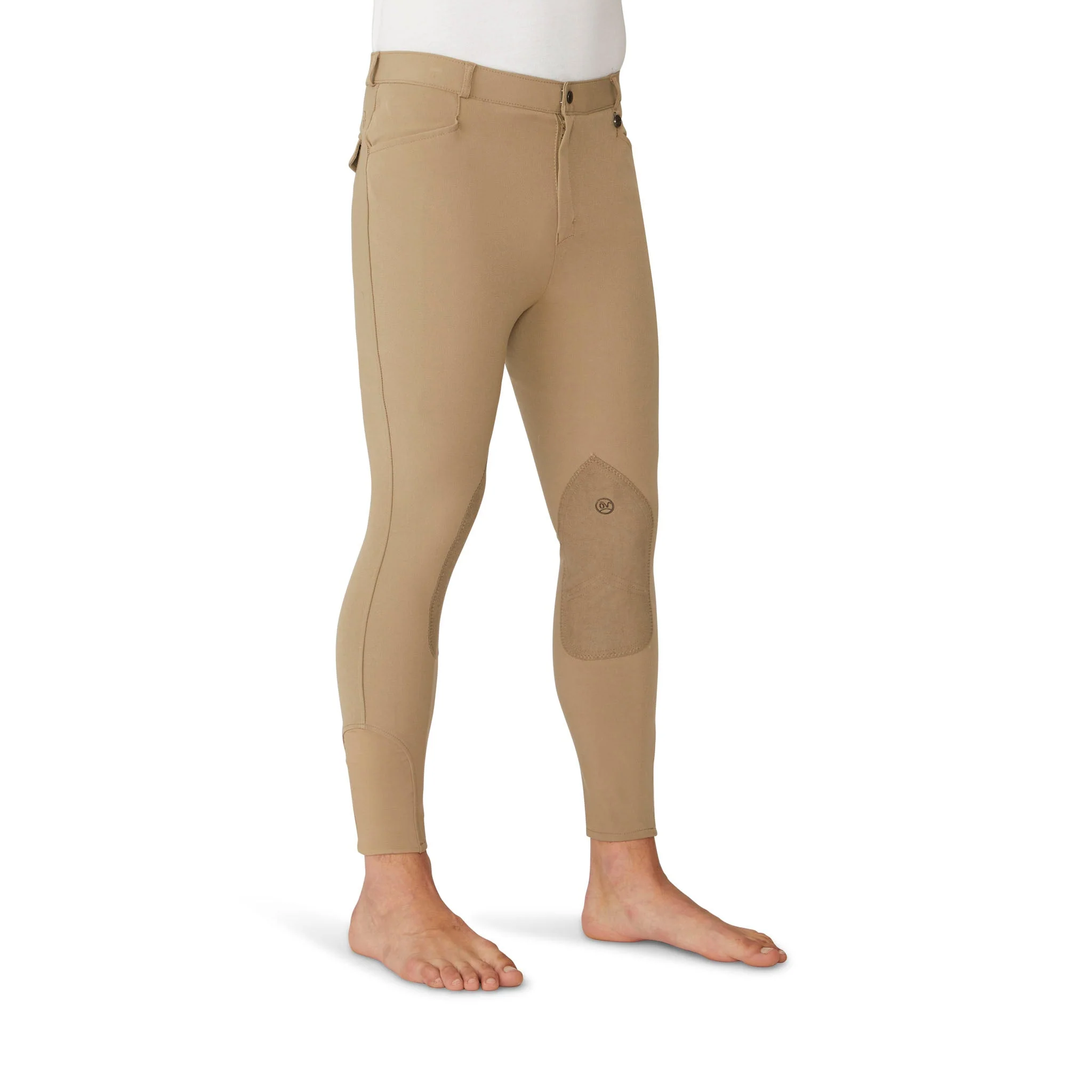 Men's EuroWeave DX Suede Knee Patch Breech - Light Tan - Image 3