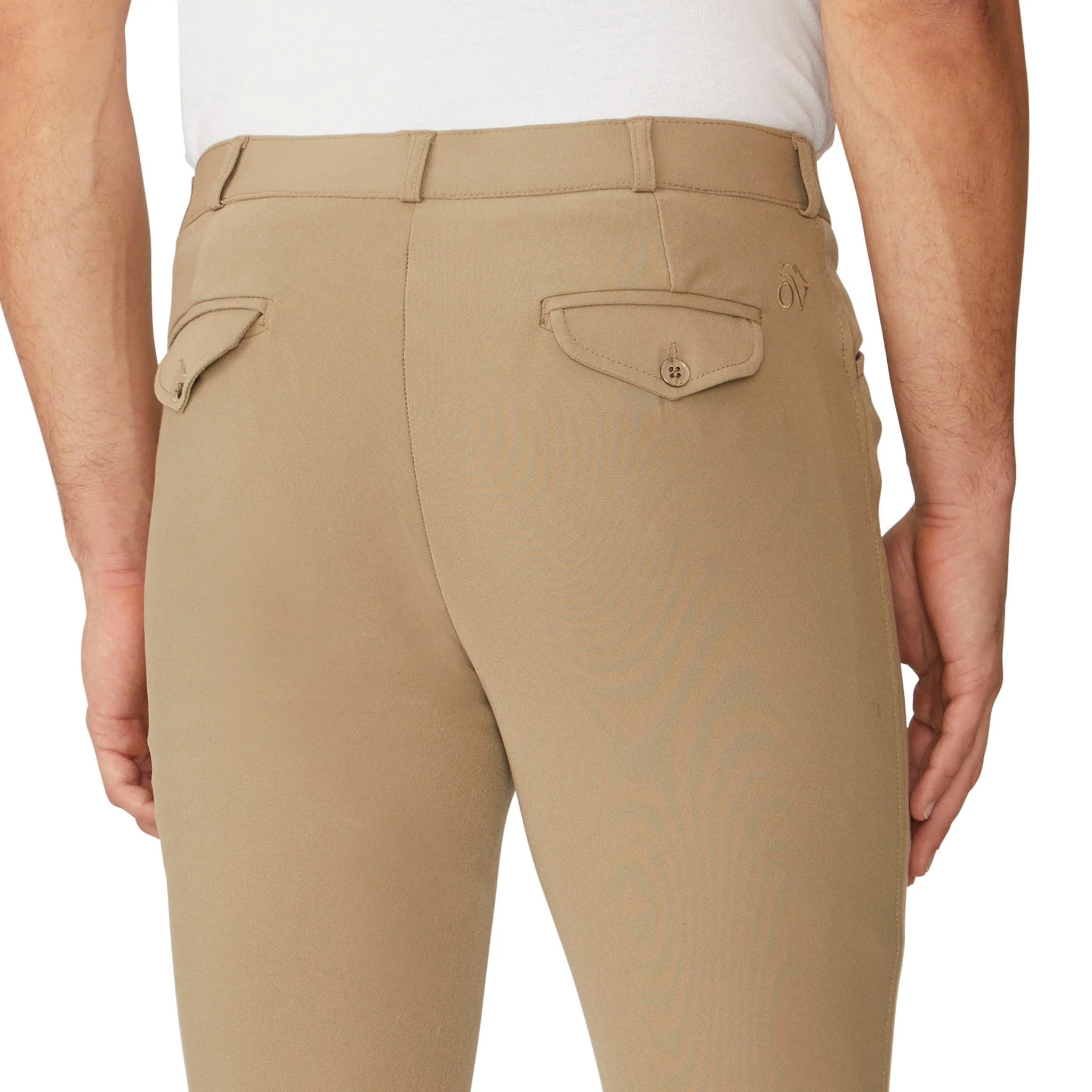 Men's EuroWeave DX Suede Knee Patch Breech - Light Tan - Image 5