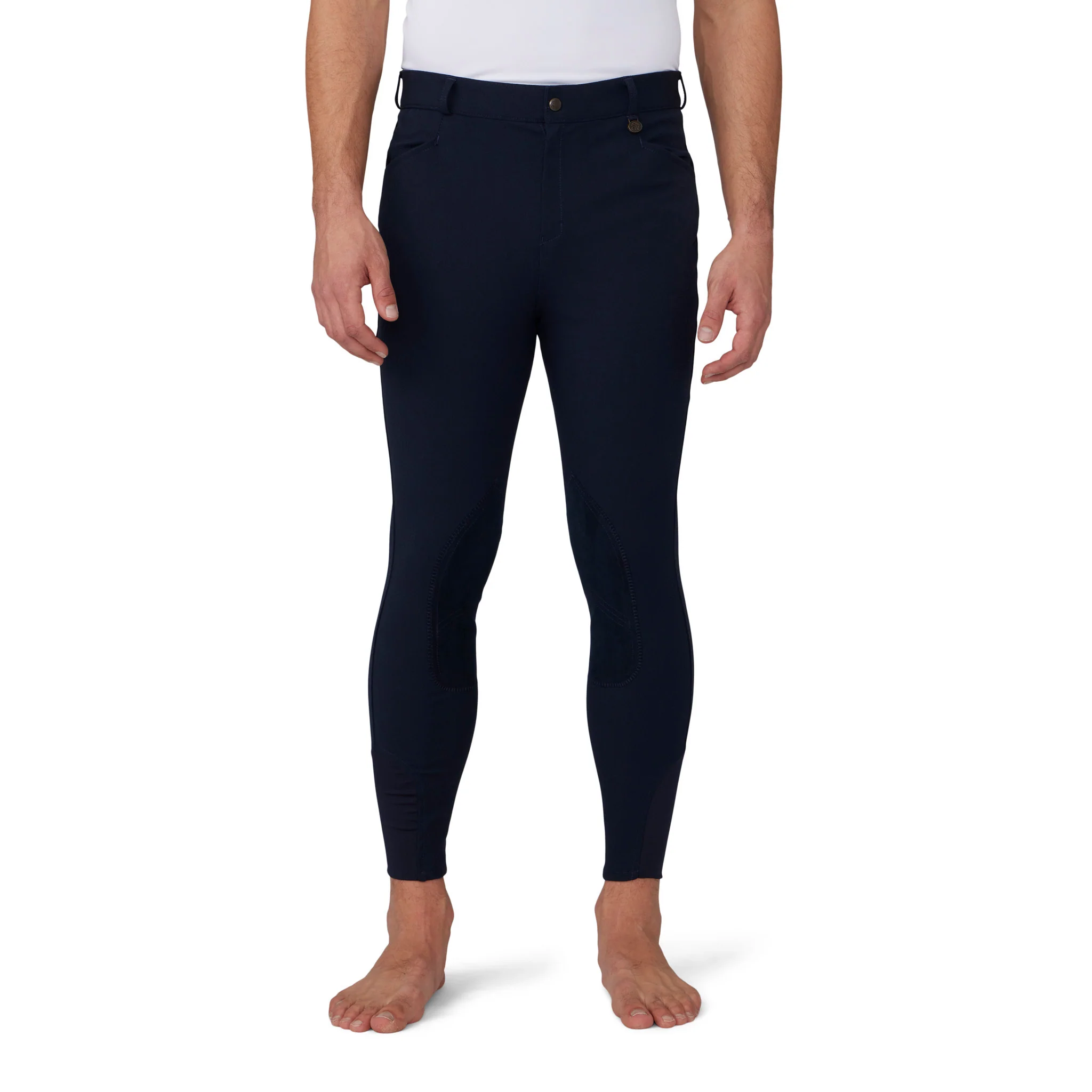 Men's EuroWeave DX Suede Knee Patch Breech - Navy