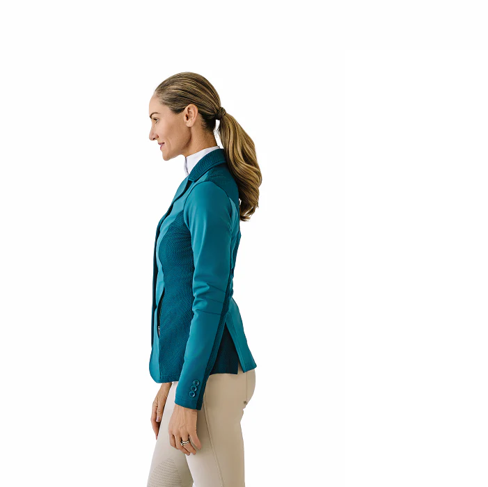 Mesh Hybrid Show Coat - Deep Teal - Image 2