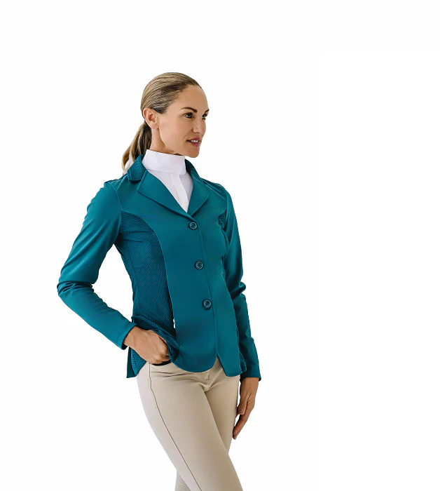 Mesh Hybrid Show Coat - Deep Teal - Image 4