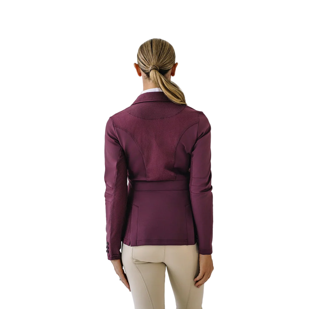 Mesh Hybrid Show Coat - Deepest Plum - Image 2