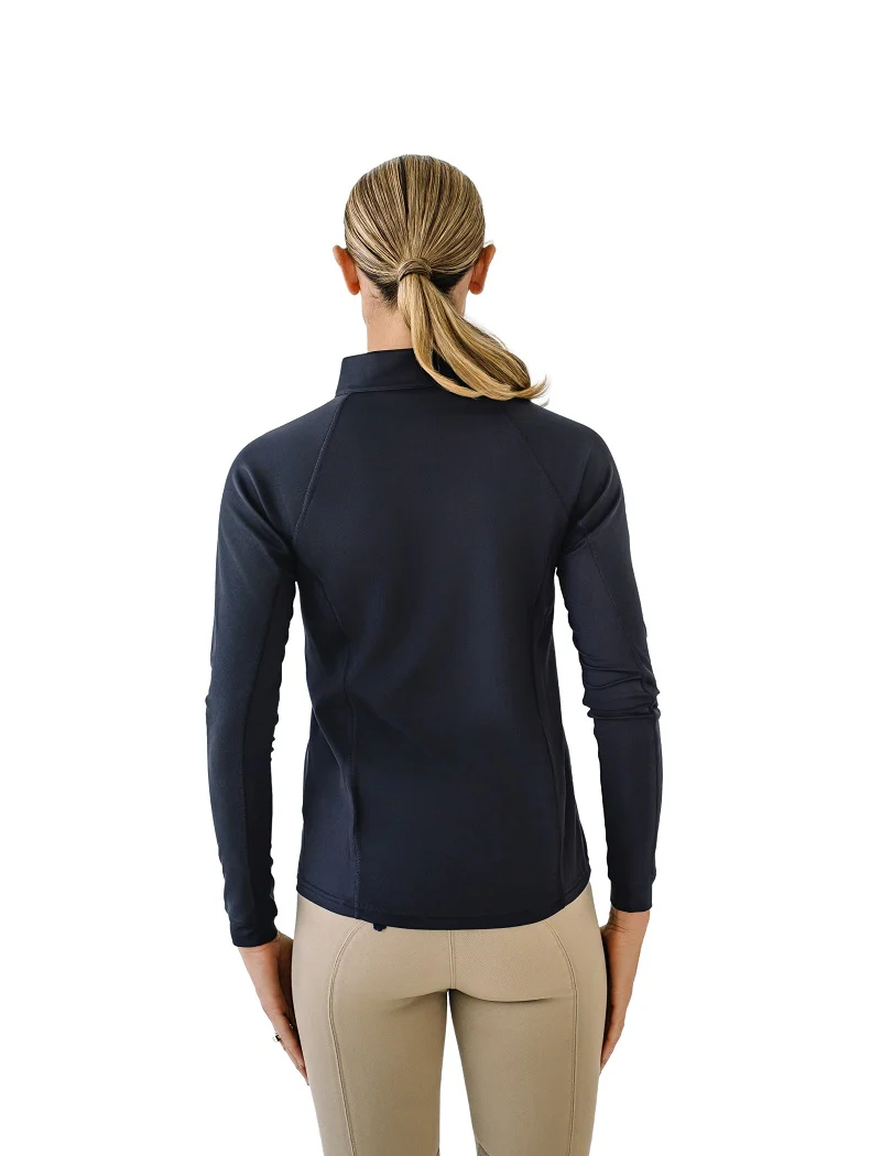 Quarter-Zip Long Sleeve Sunshirt - Black - Image 2