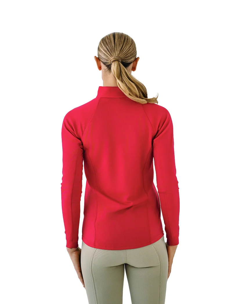 Quarter-Zip Long Sleeve Sunshirt - Lipstick - Image 3