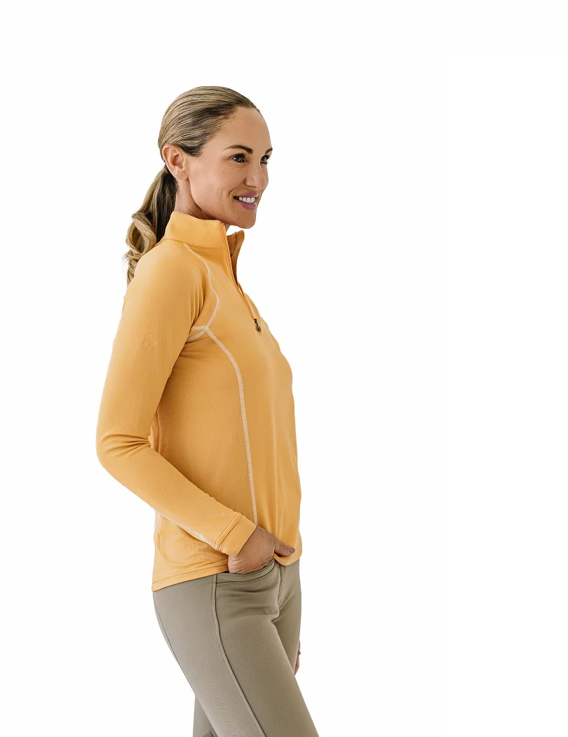 Quarter-Zip Long Sleeve Sunshirt - Muted Safron - Image 4