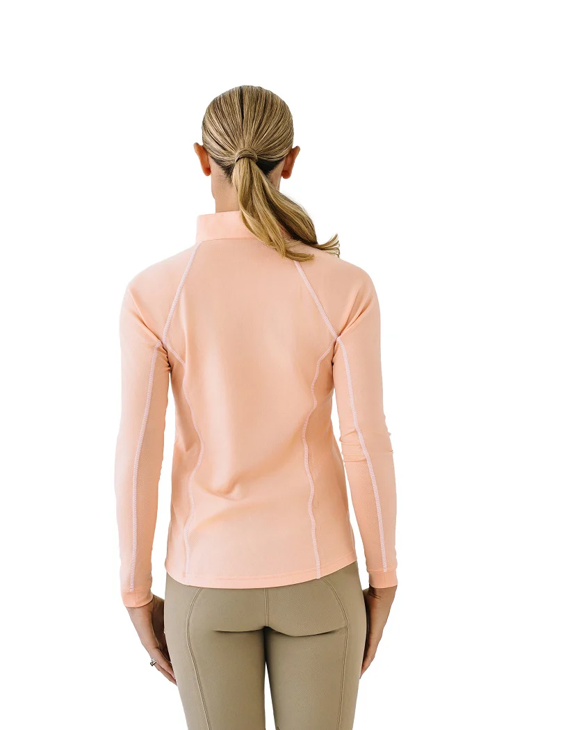 Quarter-Zip Long Sleeve Sunshirt - Peach - Image 4