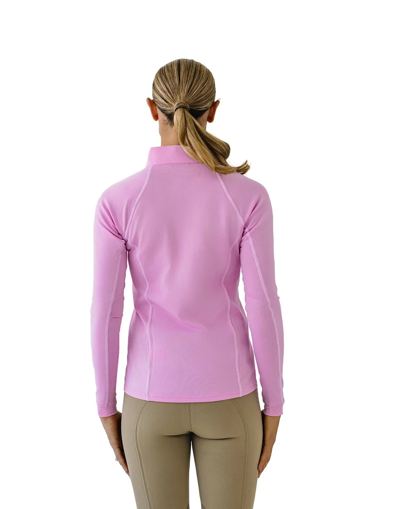 Quarter-Zip Long Sleeve Sunshirt - Pink - Image 4