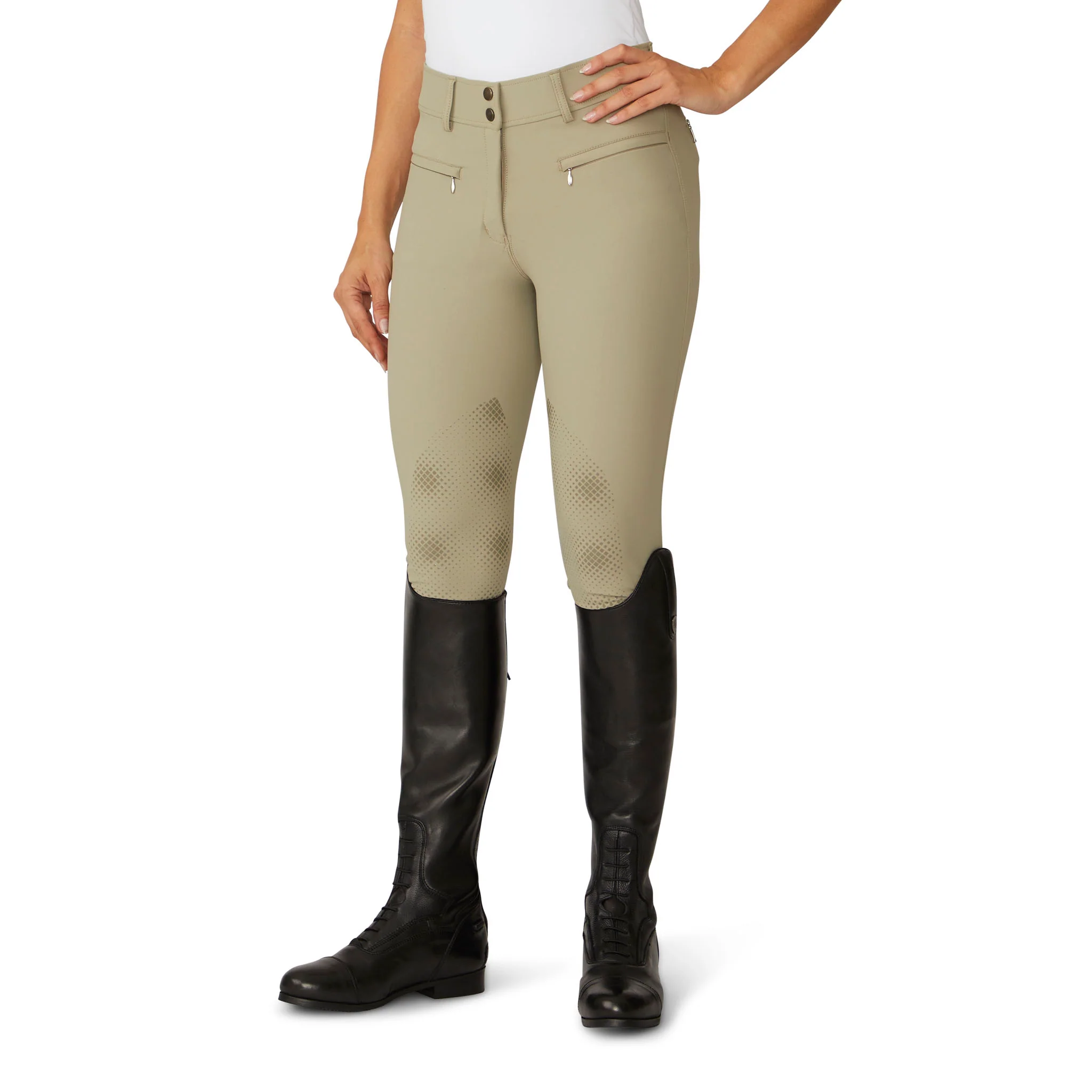Women's Signature Knee Patch Breech - Grey - Image 4
