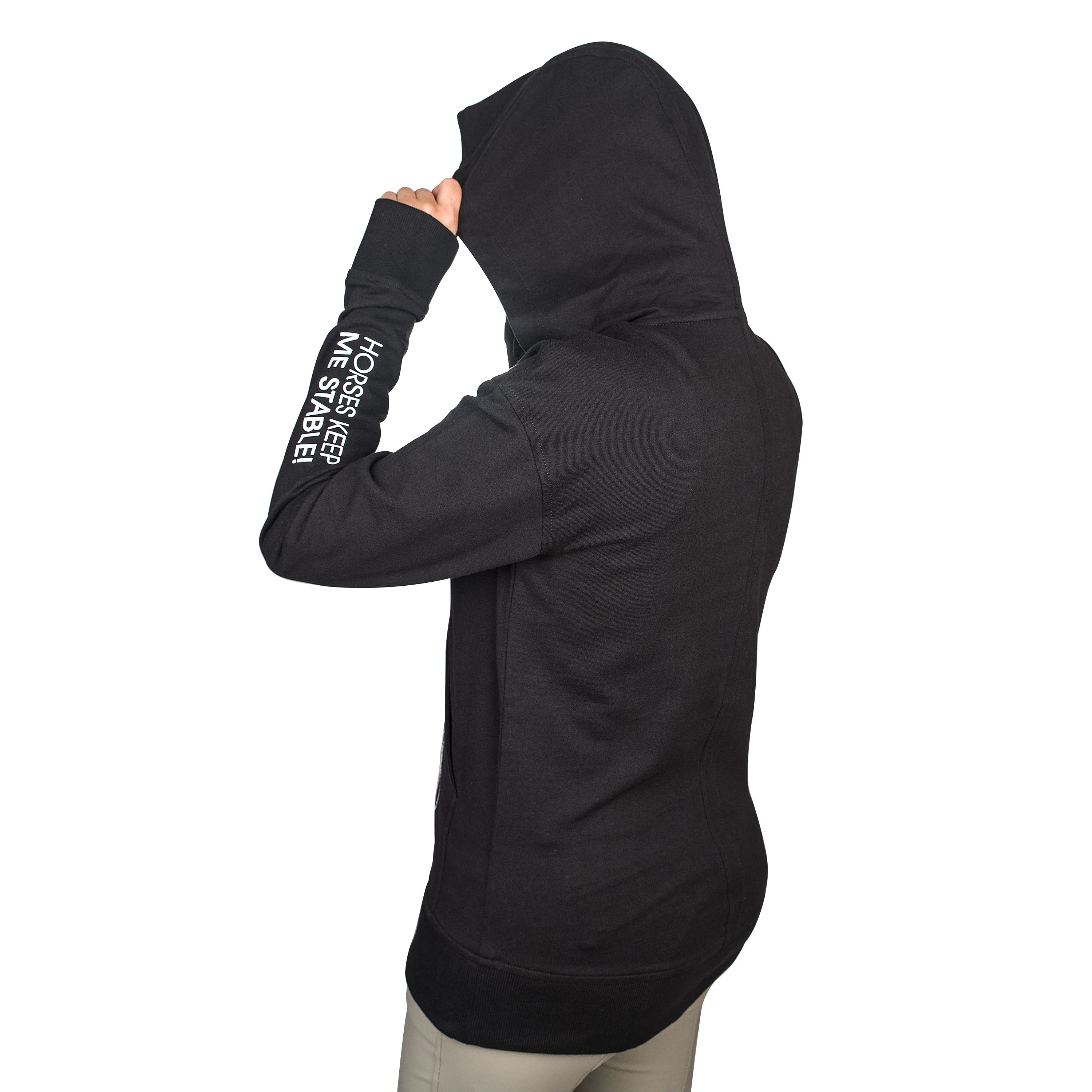 Horses Keep Me Stable Hoodie - Black - Image 2